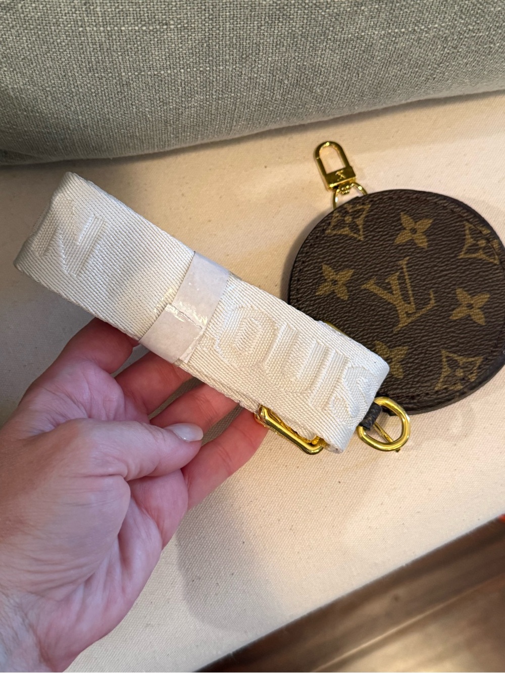 L V Two-Toned Brown Monogram Canvas Mini Satchel with Tan Accents - Picture 5 of 12